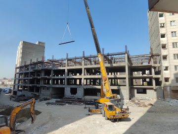 گزارش وضعیت اجرای اسکلت بتنی بلوک‌های A4-2 و A4-3